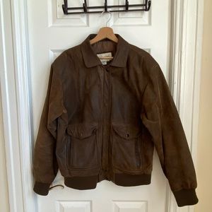 Vintage Leather Bomber Jacket - Potomac Sport